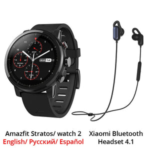 Huami Amazfit 2 Amazfit Stratos Pace 2 Smart Watch Men with GPS Xiaomi Watches PPG Heart Rate Monitor 5ATM Waterproof