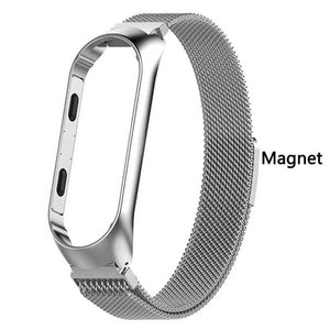 Rovtop Strap For Xiaomi Mi Band 3 Strap For Xiaomi Miband 3 Bracelet For Xiaomi Mi Band 3 Metal Screwless Stainless Steel